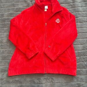 Champion Red Fleece Jacket with Logo